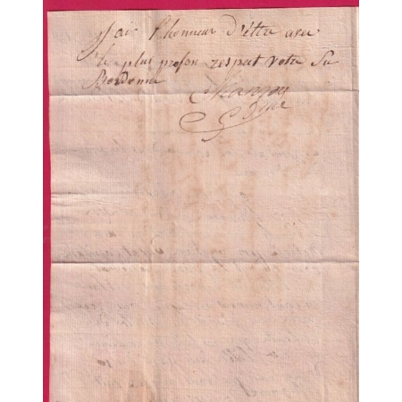 FRANCHISE SERVICE DE LA GENDARMERIE IMPERIALE ST JEAN DE LUZ 1811 POUR BAYONNE BASSES PYRENEES BRIGADE DE CIBOURE LETTRE