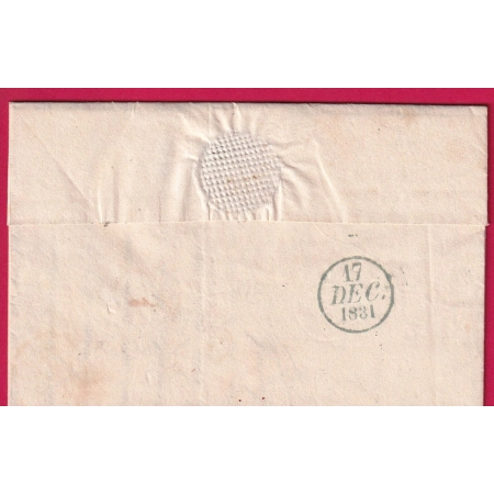TAXE TAMPON 10 EN ROUGE RARE + CAD TYPE 12 PAU EN ROUGE BASSES PYRENEES POUR PARIS 1831 LETTRE COVER