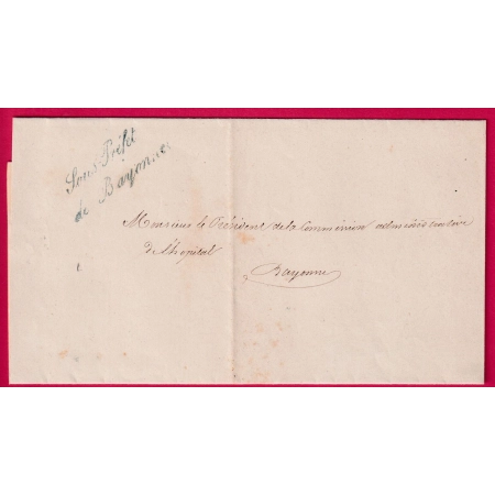 FRANCHISE LE SOUS PREFET DE BAYONNE EN BLEU BASSES PYRENEES 1864 LETTRE COVER