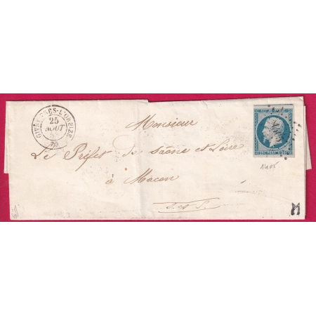 N°10 TTB PC 1405 GIVRY PRES L'ORBIZE SAONE ET LOIRE SIGNE CALVES POUR MACON LETTRE COVER