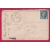 REPRISE DU COURRIER APRES LE SIEGE N°46B CONVOYEUR STATION TROUVILLE DEAUVILLE CALVADOS POUR PARIS LETTRE COVER