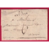 CACHET ARRIVE SPECIAL AJACCIO CORSE 1819 DEPART ANTIBES VAR ALPES MARITIMES LETTRE COVER