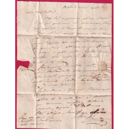 CACHET ARRIVE SPECIAL AJACCIO CORSE 1819 DEPART ANTIBES VAR ALPES MARITIMES LETTRE COVER