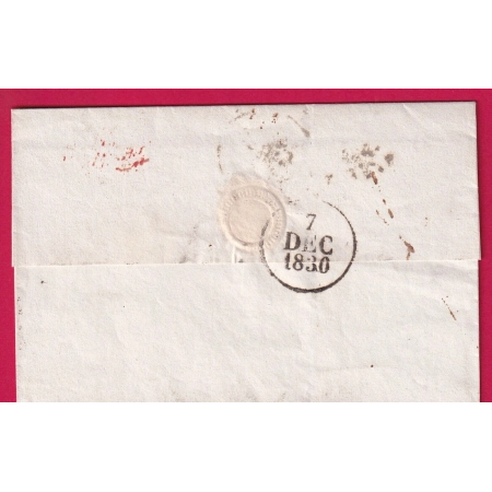 MARQUE 53 LIGNY MEUSE + DECIME RURAL ROUGE ET NOIR POUR TROYES 1830 LETTRE COVER