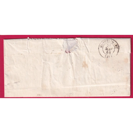 N°10 TTB PARIS ETOILE PLEINE 3E 60 7 POUR MONTELIMAR DROME SIGNE CALVES LETTRE COVER