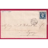 N°14 PERCE EN LIGNE PARIS ETOILE PLEINE 1ER 60 5 POUR LYON RHONE LETTRE COVER