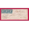 N°14 BANDE DE 3 PC 2323 OLMETO CORSE CAD TYPE 22 POUR LUCCA ITALIE ITALIA CAD MOIS INVERSE LETTRE COVER FRANCE