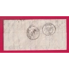 TENTATIVE ENTREE  GC 209 AUBIGNY SUR NERE CHER 6 JANVIER 1871 POUR PARIS TRANSIT TOURS 12 JANVIER 1871 LETTRE COVER