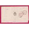 N°55 60 CAD GARE DE NIMES GARD LOSANGE CT POUR NAPLES ITALIE ITALIA AMBULANT CETTE A TARASCON 1875 LETTRE COVER