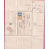 N°55 60 CAD GARE DE NIMES GARD LOSANGE CT POUR NAPLES ITALIE ITALIA AMBULANT CETTE A TARASCON 1875 LETTRE COVER