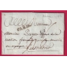 MARQUE B COURONNE BORDEAUX LN°18 + PARIS EN TRANSIT POUR MADRID ESPAGNE 1783 LETTRE COVER