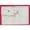 MARQUE B COURONNE BORDEAUX LN°18 + PARIS EN TRANSIT POUR MADRID ESPAGNE 1783 LETTRE COVER