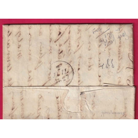 RARE MARQUE RECOMMANDEE 78 TOULON SUR MER VAR POUR DRAGUIGNAN 1827 LETTRE COVER