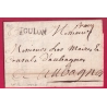 MARQUE FRANC MANUSCRIT TOULON VAR 1768 LENAIN N°12 INDICE 16 POUR AUBAGNE BOUCHES DU RHONE LETTRE COVER