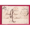 CURSIVE 64 NAY BASSES PYRENEES CAD TYPE 12 PAU + DECIME RURAL 1830 POUR OLORON INDICE 14 LETTRE COVER
