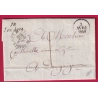 CURSIVE 78 LES ARCS VAR + CAD TYPE 12 DRAGUIGNAN + DATEUR A 1840 POUR DRAGUIGNAN TAXE LOCALE 1 SIGNE MATHIEU LETTRE