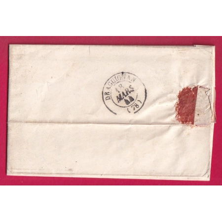 CAD TYPE 11 AUPS VAR 1844 POUR DRAGUIGNAN INDICE 11 LETTRE COVER