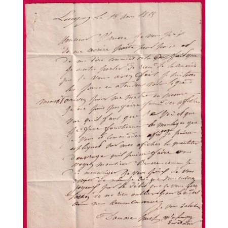 CAD TYPE 22 BEAUMONT LES AUTELS EURE ET LOIR BOITE RURALE D LUIGNY POUR FRETEVAL LETTRE COVER