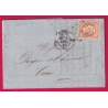 N°16 PARIS BUREAU B LOSANGE ROMAIN B POUR COSNE NIEVRE LETTRE COVER