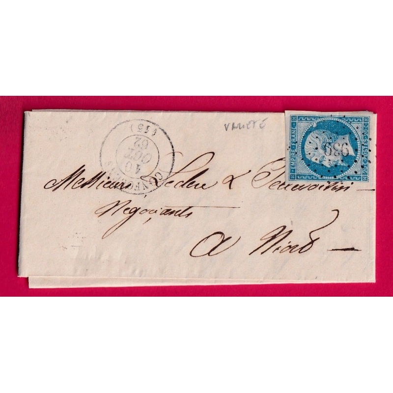 N°14 VARIETE TACHE DERRIERE LA TETE PC CONFOLENS CHARENTE POUR NIORT DEUX SEVRES LETTRE COVER