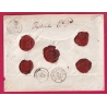 N°14 16 PC 3383 TOULOUSE HAUTE GARONNE LETTRE CHARGE APRES LE DEPART  POUR NARBONNE AUDE LETTRE COVER