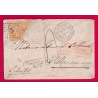 N°21 PAIRE LOSANGE EU EXPOSITION UNIVERSELLE 1867 TROUVE A LA BOITE EU TAXE MANUSCRIT 4 AFFR INSUF VILLERS SUR MER LETTR