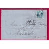 N°29 APRES LE DEPART SUR TIMBRE CAD LE MANS SARTHE POUR MARSEILLE 1871 LETTRE COVER