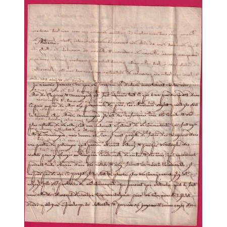 MARQUE HYERES VAR 1786 LENAIN N°2 INDICE 16 POUR LA MARQUISE DE RICARD A AIX EN PROVENCE LETTRE COVER
