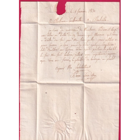 MARQUE 78 VENCE ALPES MARITIMES VAR 1830 POUR MARSEILLE INDICE 11 LETTRE COVER