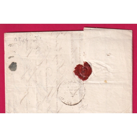 RARE PRECURSEUR LEVEE EXCEPTIONNELLE PARIS 1843 TAXE 7 MODIFIEE 11 POUR CLERMONT FERRAND PUY DE DOME LETTRE COVER