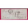 CAD TYPE 22 LURI DE CORSE 1856 TAXE TAMPON 4 POUR TRIVIERES BELGIQUE LETTRE COVER