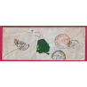 CAD TYPE 22 LURI DE CORSE 1856 TAXE TAMPON 4 POUR TRIVIERES BELGIQUE LETTRE COVER