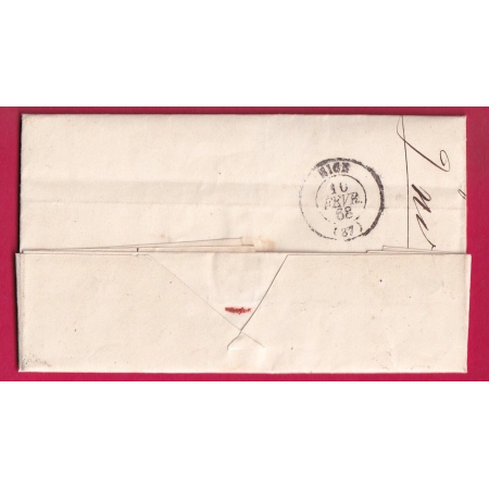 N°22 GC 2387 MONACO ALPES MARITIMES POUR NICE INDICE 19 LETTRE COVER