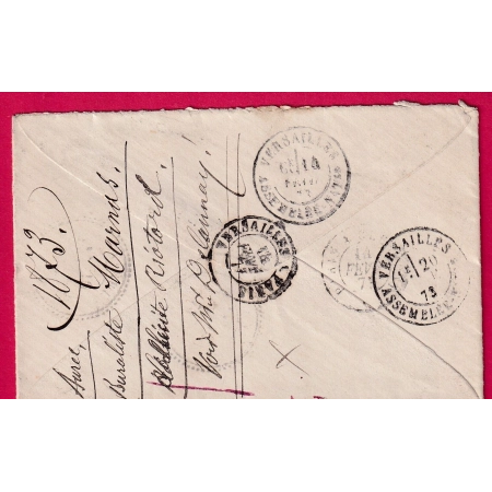 N°60 GC 234 AUREC SUR LOIRE CAD TYPE 24 HAUTE LOIRE INDICE 14 POUR VERSAILLES ASSEMBLEE NATIONALE REEXP DUNIERES LETTRE