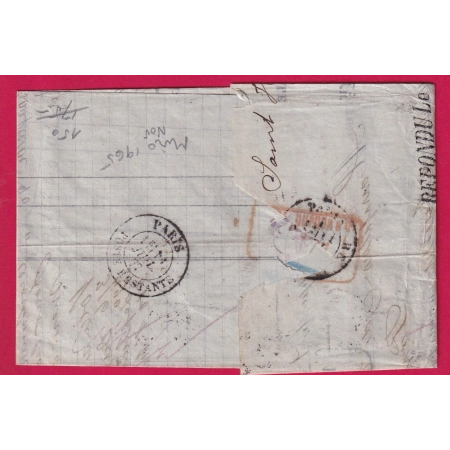 N°76 X 2 N/U + 69 DIEPPE SEINE INFERIEURE POUR PARIS LETTRE COVER