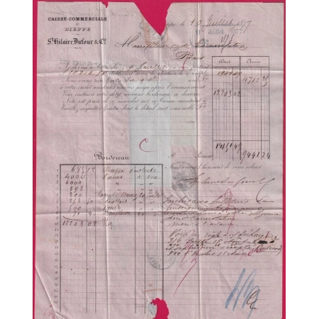 N°76 X 2 N/U + 69 DIEPPE SEINE INFERIEURE POUR PARIS LETTRE COVER