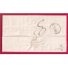 CURSIVE GRATTEE 45 LAUZUN LOT ET GARONNE + PP ROUGE 1845 POUR AGEN LETTRE COVER