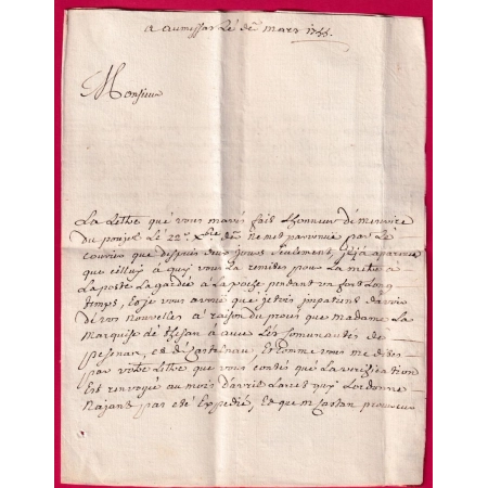 MARQUE DU VIGAN GARD 1755 LENAIN N°2 INDICE 10 POUR TOULOUSE LETTRE COVER