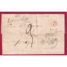 CURSIVE 45 LAVARDAC LOT ET GARONNE TYPE 12 NERAC DECIME RURALE DE PONT DE BORDES POUR NOGARO GERS 1834 LETTRE COVER