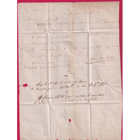 N°4 GRILLE MONTPELLIER HERAULT POUR NARBONNE AUDE 1854 LETTRE COVER