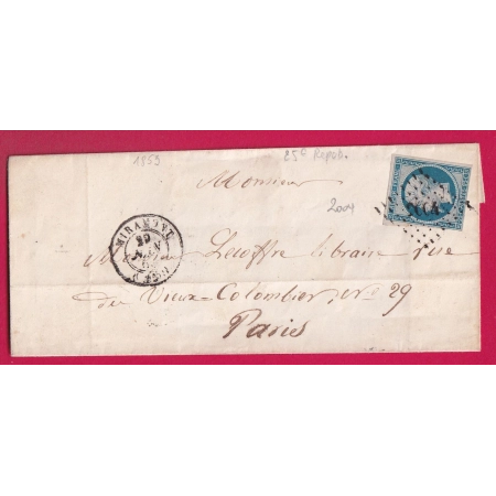 N°10 PC 2004 MIRAMONT LOT ET GARONNE POUR PARIS LETTRE COVER