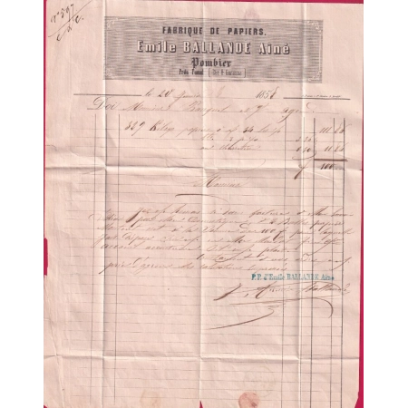 N°14 PC 1354 FUMEL LOT ET GARONNE OR POMBIE POMBIER POUR AGEN 1858 LETTRE COVER