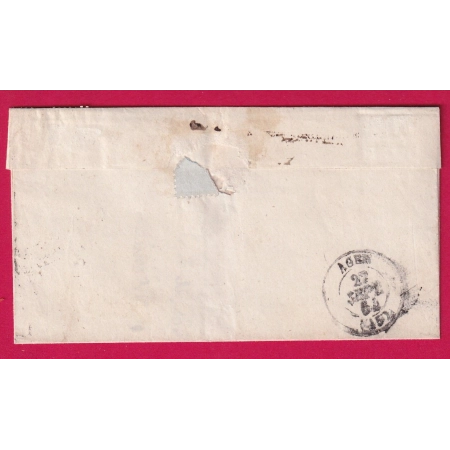 N°22 PC DU GC 2255 LE MAS D'AGENAIS LOT ET GARONNE CAD TYPE 15 POUR AGEN INDICE 13 LETTRE COVER