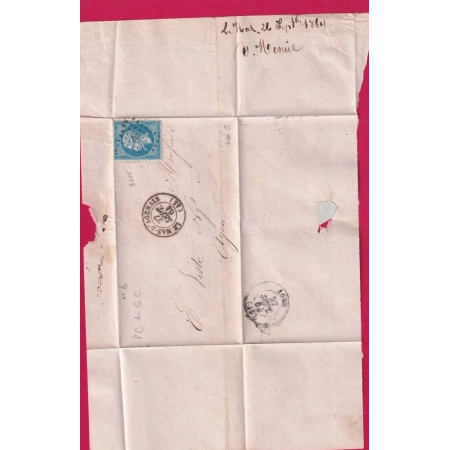 N°22 PC DU GC 2255 LE MAS D'AGENAIS LOT ET GARONNE CAD TYPE 15 POUR AGEN INDICE 13 LETTRE COVER