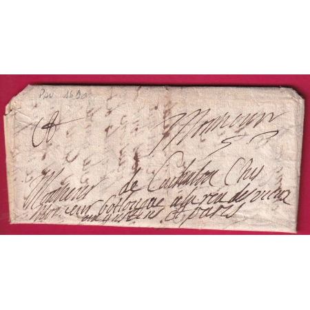 LETTRE DE PAU BASSES PYRENEES 1676 POUR PARIS LETTRE COVER