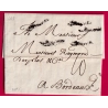 CURIOSITE MARQUE DE BAYONNE LENAIN N°5 FRAPPEE 5 FOIS 1773 BASSES PYRENEES POUR BORDEAUX LETTRE COVER