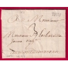 MARQUE PAU LENAIN N°3 INDICE 14 1757 BASSES PYRENEES POUR MONT DE MARSAN LANDES LETTRE COVER