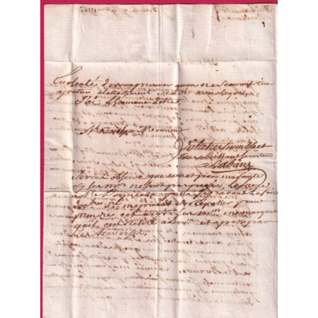 MARQUE FRANC DE PAU 1776 LENAIN N°6 INDICE 17 BASSES PYRENEES POUR BORDEAUX LETTRE COVER