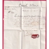 FRANCHISE SECRETAIRE GENERAL DU CONSEIL D'ETAT PARIS 1807 POUR PARIS LETTRE COVER