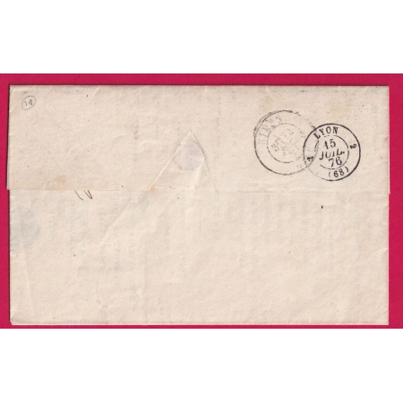 N°60 CONVOYEUR STATION ST AMBROIX GARD POUR LYON LETTRE COVER